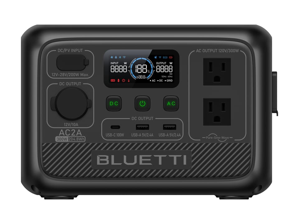BLUETTI AC2A portable power station, front view