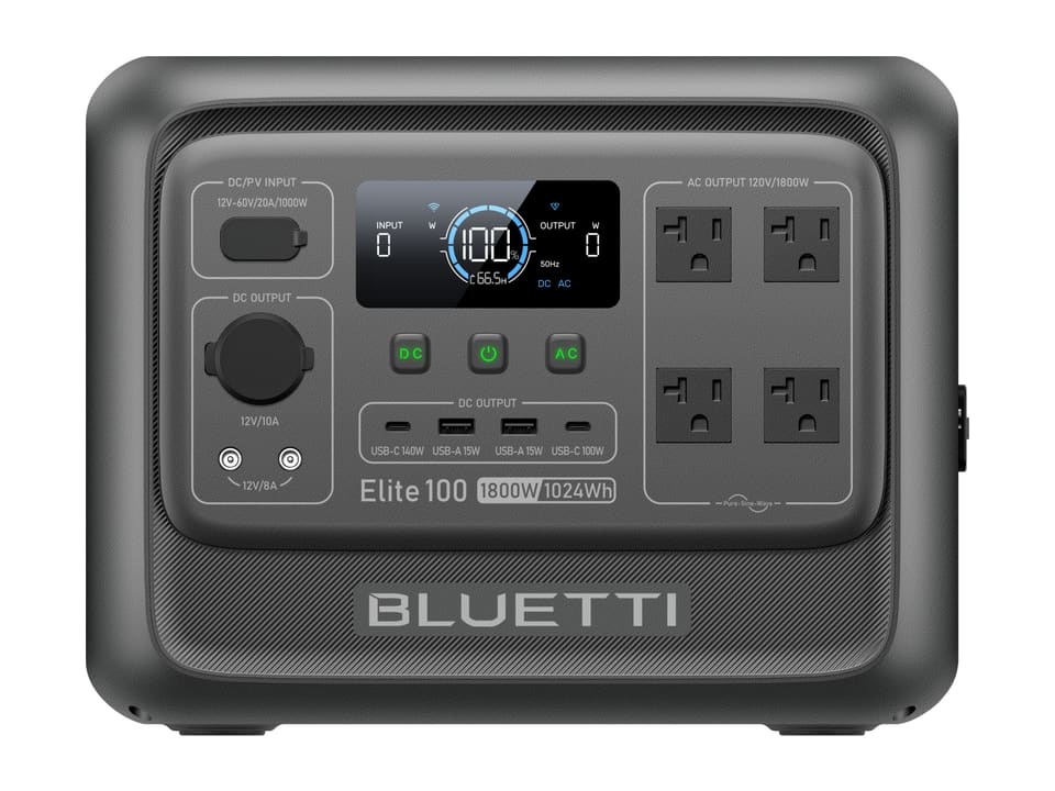 BLUETTI Elite 100 V2 portable power station, front view