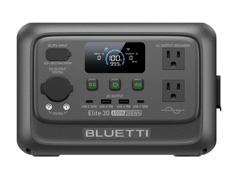 BLUETTI Elite 30 V2 portable power station, front view