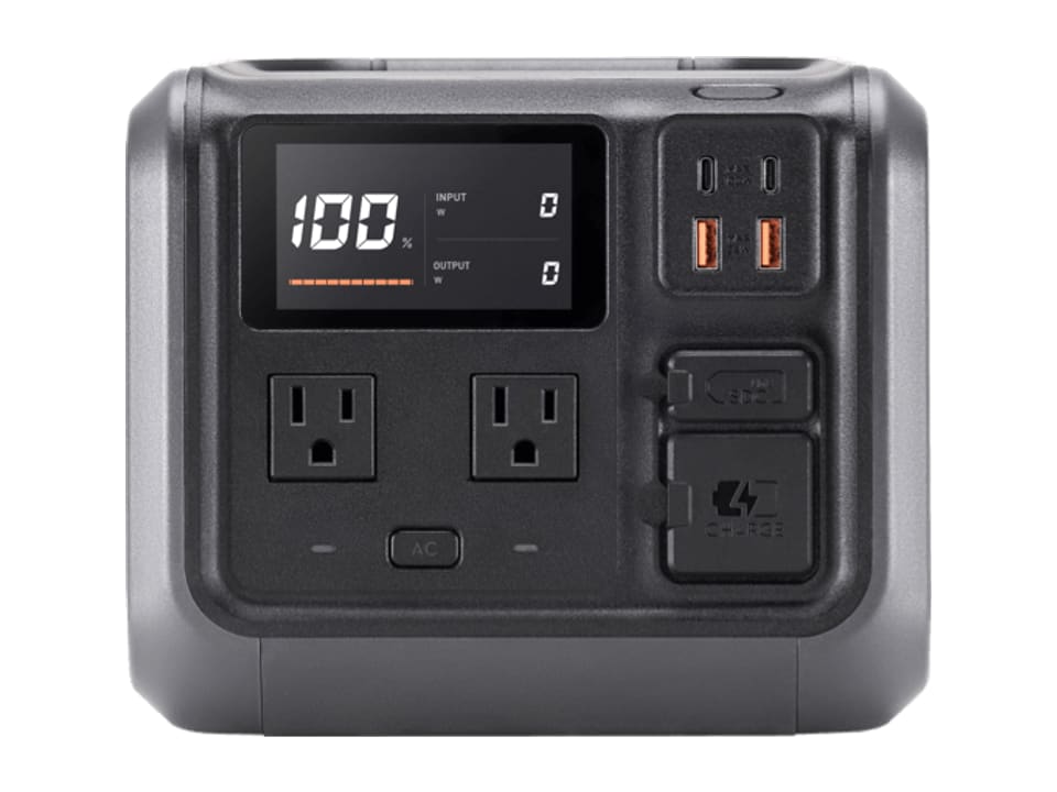 DJI Power 500 portable power station, front view