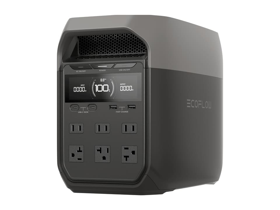 EcoFlow DELTA 3 portable power station, front view