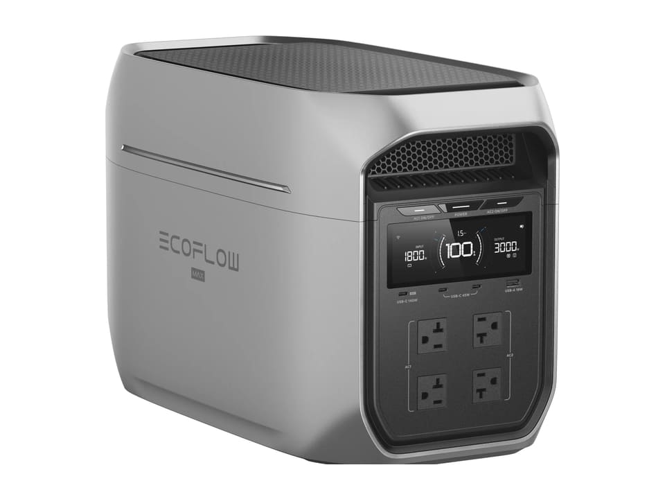 EcoFlow DELTA 3 Max Plus portable power station, front view