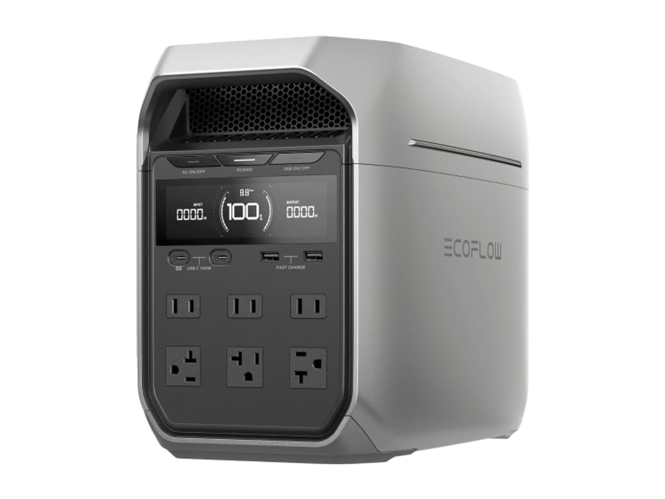 EcoFlow DELTA 3 Plus portable power station, front view