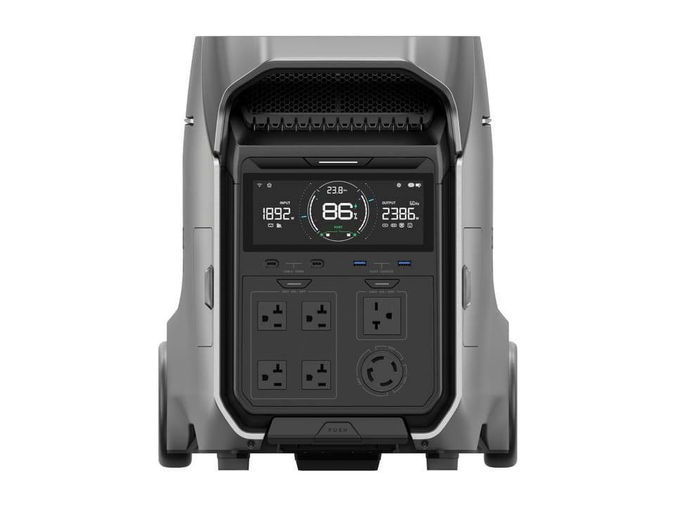 EcoFlow DELTA Pro 3 portable power station, front view