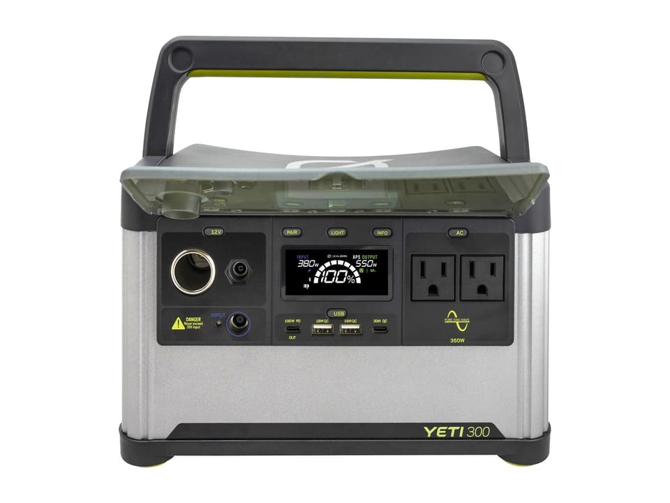 Goal Zero Yeti 300 portable power station, front view