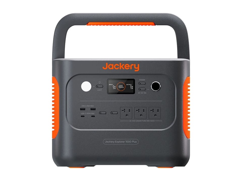 Jackery Explorer 1000 Plus portable power station, front view