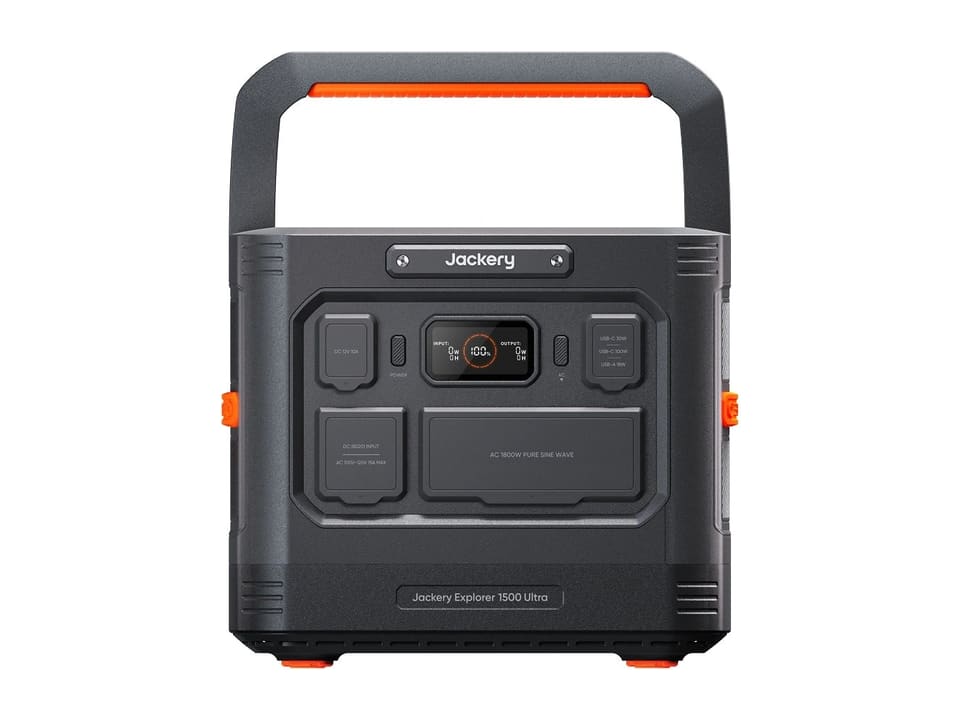 Jackery Explorer 1500 Ultra portable power station, front view