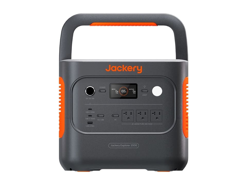 Jackery Explorer 2000 v2 portable power station, front view